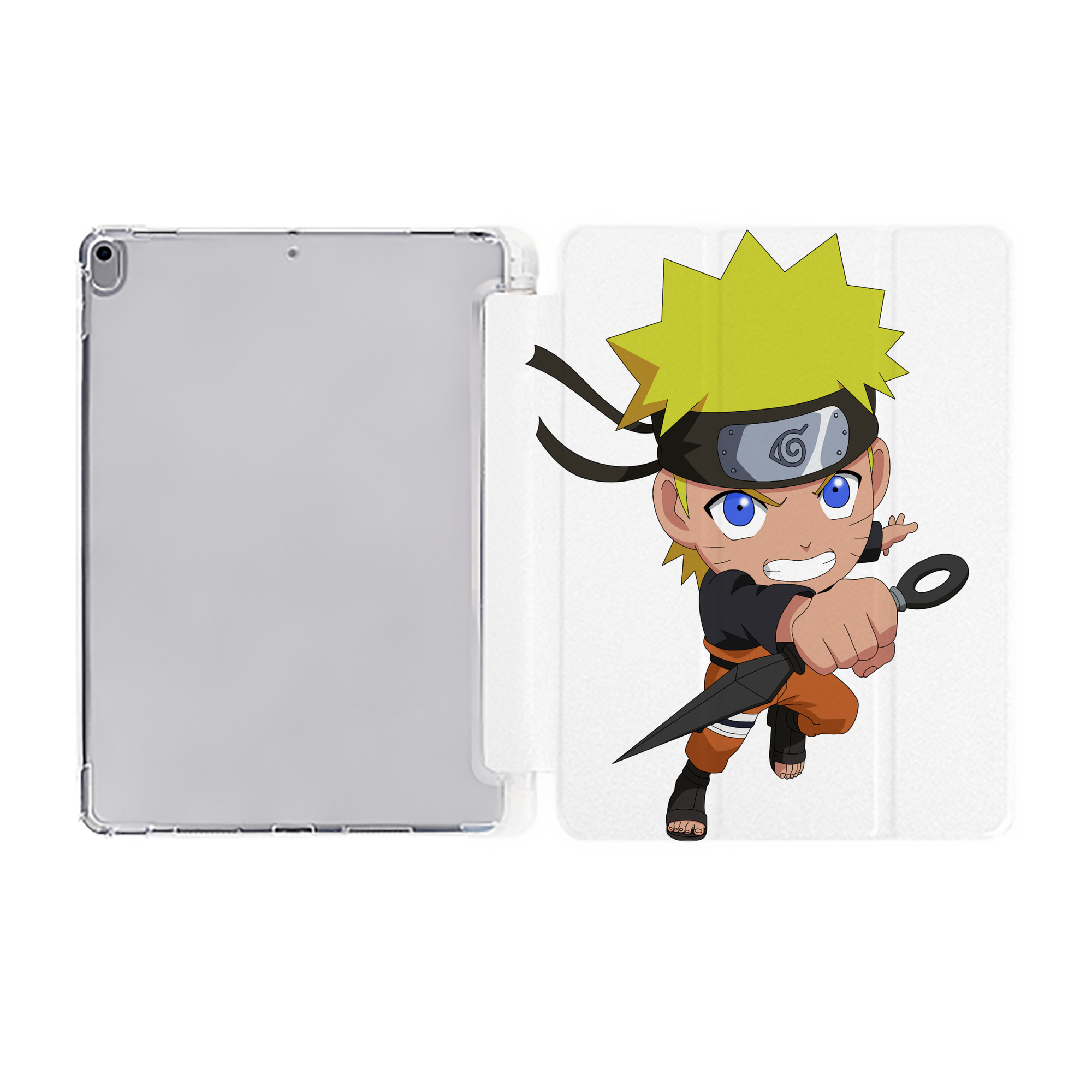 （画像用） NARUTO -ナルト- うずまき ナルト Uzumaki Naruto IPad ケース ペン収納付き 三つ折りスタンド PUレザー×シリコン 対応機種9.5/10.5/10.9インチ